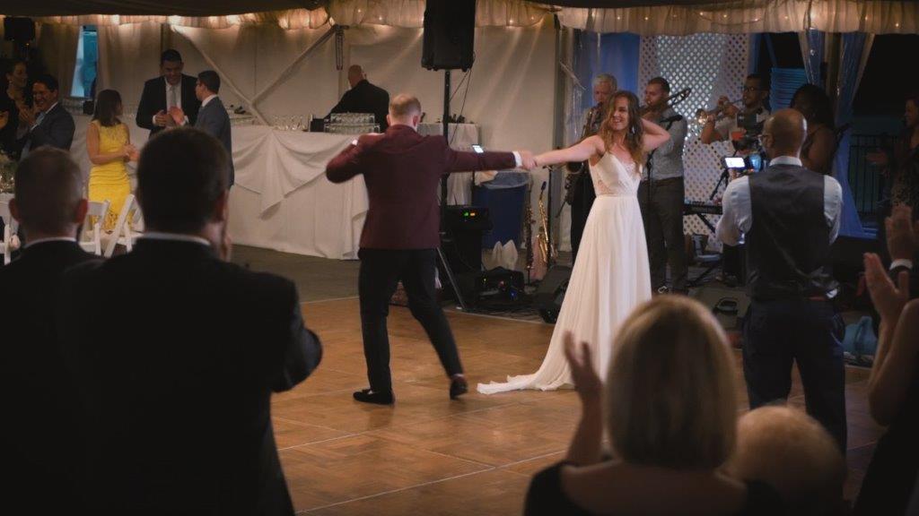 Bride and Groom Intro dance Saratoga National