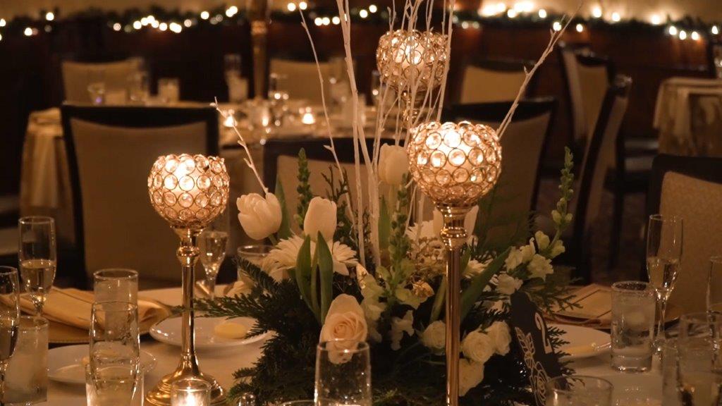 Decorated reception tables century house