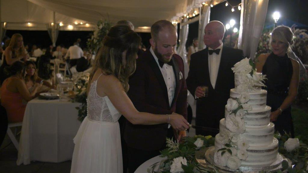 Saratoga National tent cake cutting