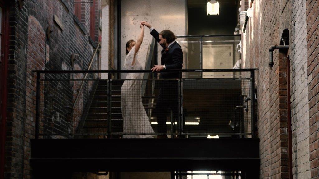 Wedding Dance in the Moca Mass Stairway