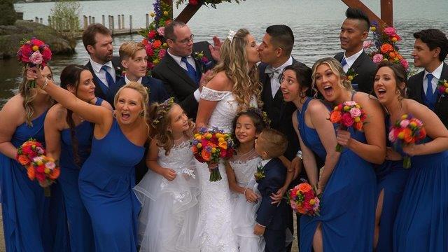 Tiffany & Salvador Bridal Party _ The Boathouse in Lake Goerge